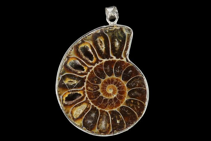 Fossil Ammonite Pendant - Million Years Old #151976